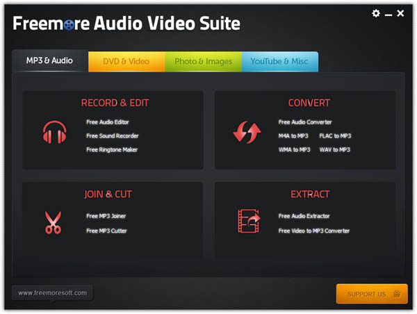 تحميل برنامج Freemore Audio Video Suite افضل برنامج لتحويل صيغ الفيديوهات والموسيقي للكمبيوتر