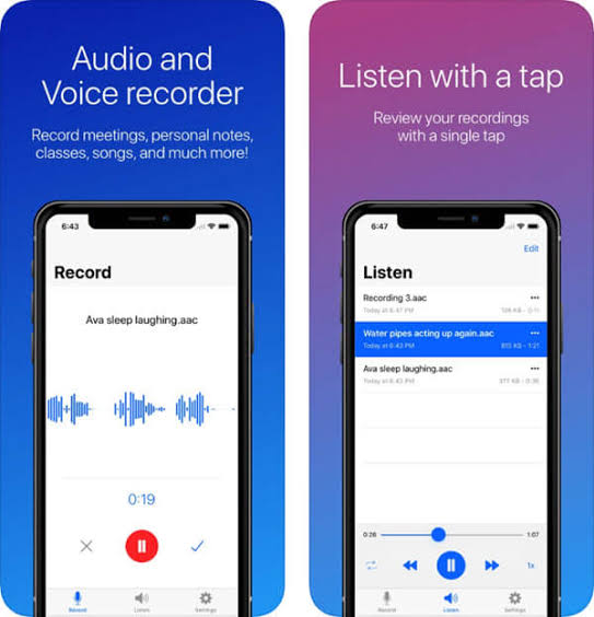 نتيجة بحث الصور عن برنامج 3. Voice Recorder Free"