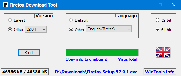 تحميل ادوات Firefox Download Tool لتنزيل جميع اصدارات متصفح فاير فوكس