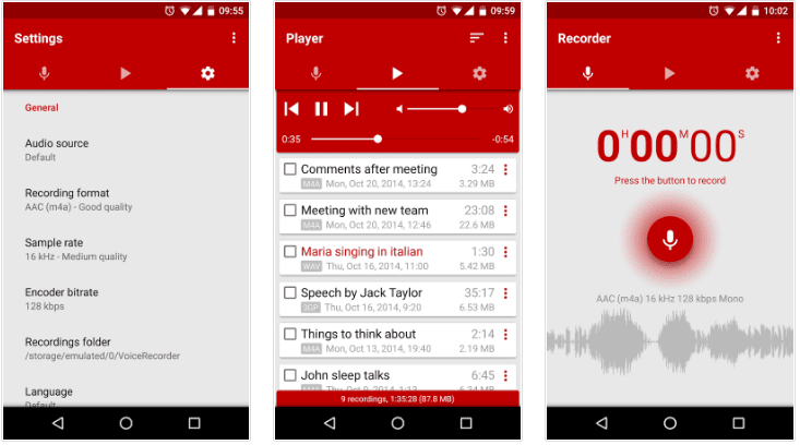 ‪برنامج  Voice Recorder‬‏