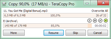 تحميل برنامج TeraCopy لنسخ ونقل الملفات