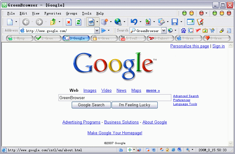 تحميل برنامج greenbrowser لتصفح الإنترنت