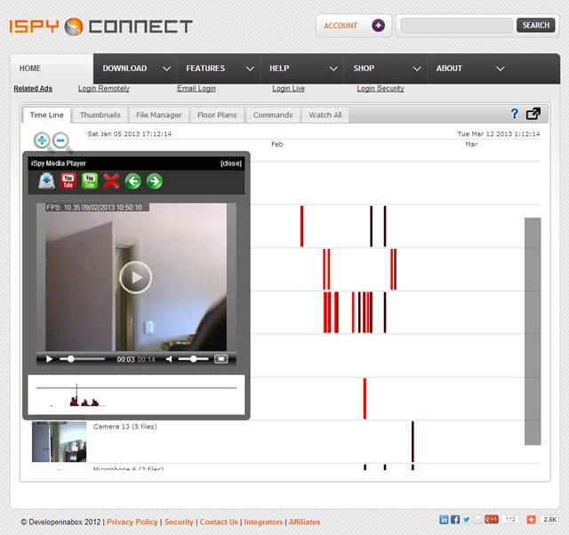 برنامج iSpy لتشغيل كاميرات المراقبة