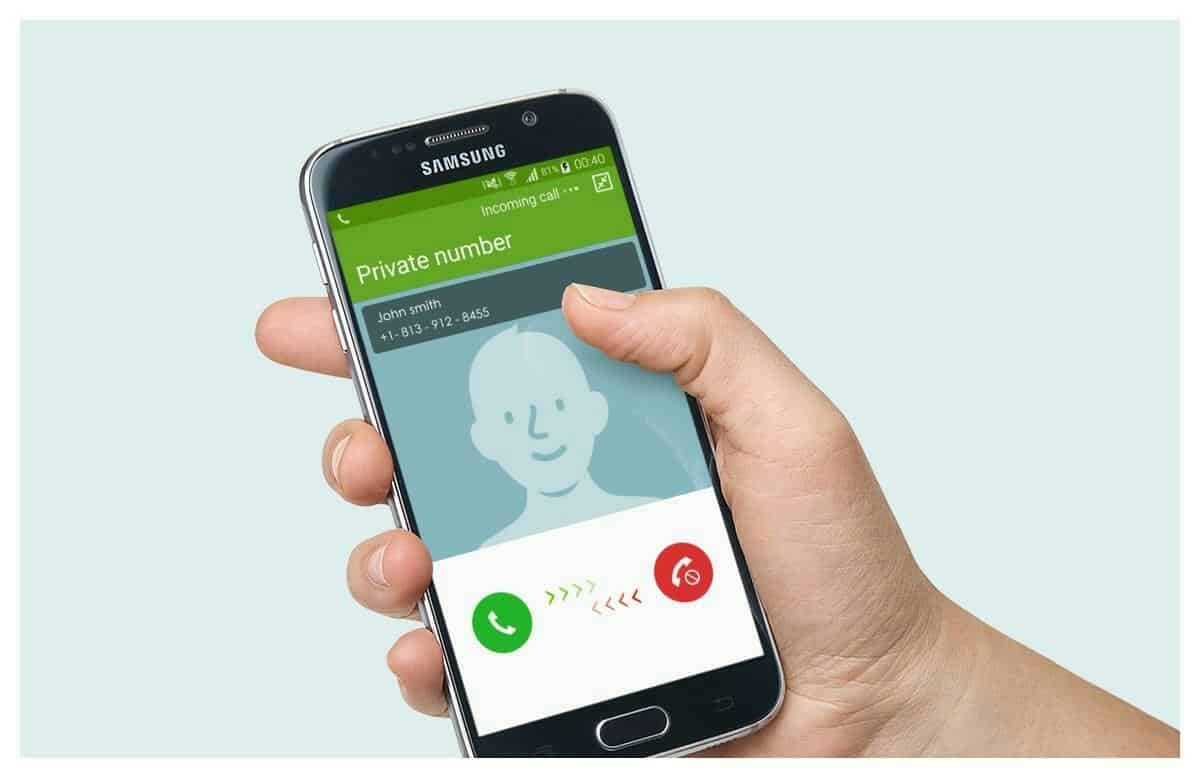  عدم اظهار رقم المتصل لسامسونج